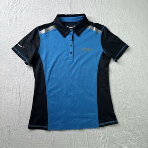 Amazon Women's Active Polo Short Sleeve S Black and Blue APWSS
